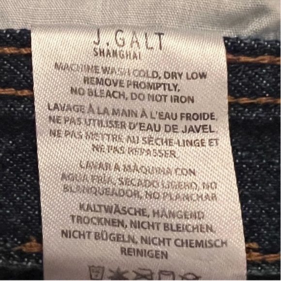 J.Galt Shanghai High Waist Carpenter Streetwear Jeans Med Wash Blue SZ L - Picture 10 of 10